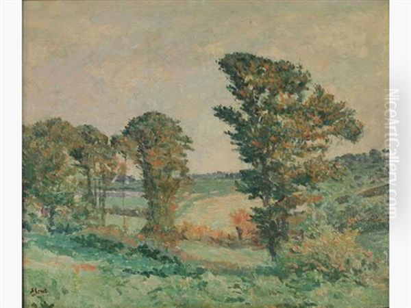 Paysage Aux Arbres Pres De Pontoise - view 1