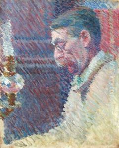 Portrait D'emile Verhaeren Divisionniste by Louis Hayet