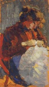 Femme Cousant Femme Cousant