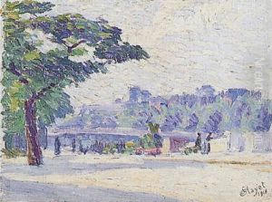 Paris, Quai De La Seine En Ete by Louis Hayet