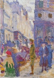 Paris, Scene De Rue by Louis Hayet