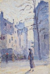 Paris, Promenade En Hiver by Louis Hayet