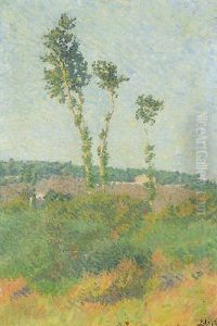 Paysage Aux Trois Arbre by Louis Hayet