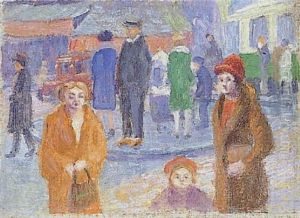 Scene De Rue A Paris by Louis Hayet