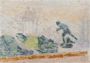 Paris, Le Parc Monceau, Effet De Brume by Louis Hayet