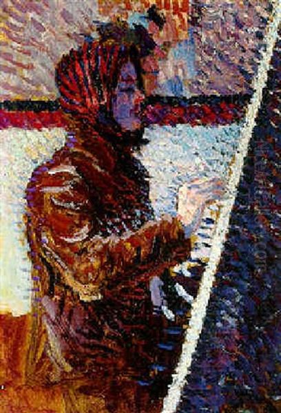 Jeune Femme Dessinant Au Chevalet - view 1