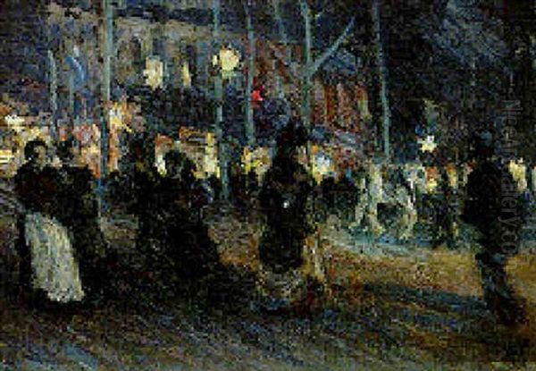 Le Soir Sur Les Grands Boulevards A Paris - view 1
