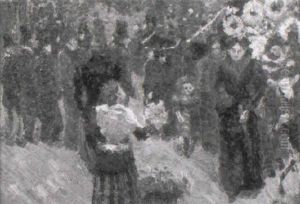 Sur Les Grands Boulevards: La Fleuriste by Louis Hayet