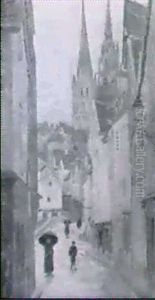 Vue De La Cathedrale De Chartres by Louis Hayet