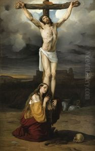 Madeleine Penitente Au Pied De La Croix by Francesco Hayez