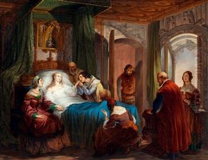Yearning For Love (long Desired Encounter Of Bice Del Balzo And Ottorino) by Francesco Hayez