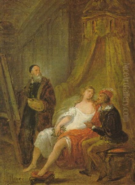 Tiziane Dipinge La Flora Che E Corteggiata Da Un Paggio - view 1