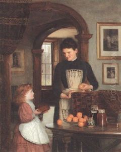 Tommy's School Hamper by Edith Hayllar