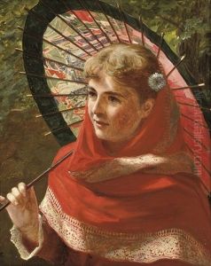 Portrait Of A Young Girl With A Parasol