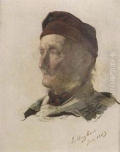 Study Of An Elderly Gentleman In A Red Hat