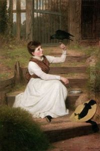 The Tame Jackdaw by James Hayllar