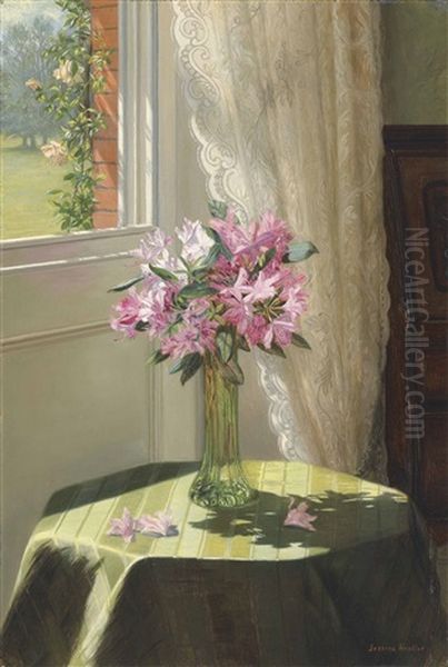 Rhododendrons By A Window - view 1