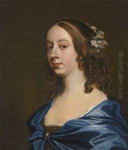 Portrait Of Miss Middleton, Bust-length, In A Brown Dress With A Blue Cape