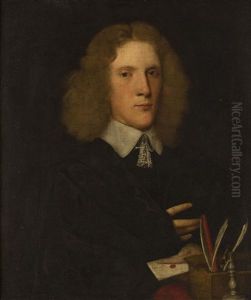 Half Length Portrait Of A Young Man Said To Be Sir George Walker