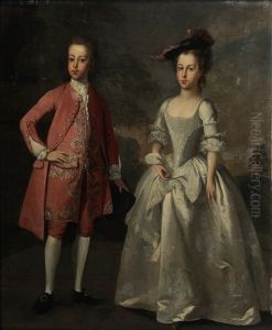 Portrait Of Gerald And Penelope Quinn by Francis Hayman