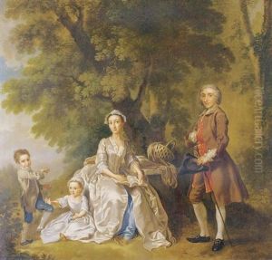 Group Portrait Of The Grant Family In A Landscape