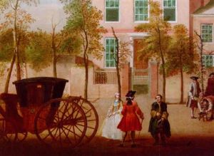 Elegant Figures And A Shoe Shine In A London Street by Francis Hayman