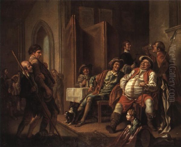 Sir John Falstaff Reviewing His Recruits - view 1