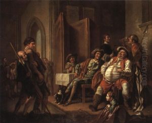 Sir John Falstaff Reviewing His Recruits