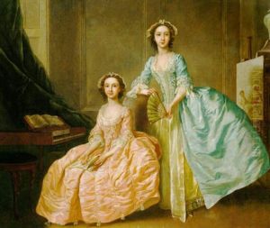 Portrait Of Two Sisters by Francis Hayman