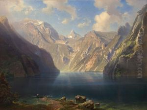 Der Konigssee Mit St. Bartholoma by Friedrich Bamberger