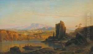 Spanish Mountain Landscape by Friedrich Bamberger