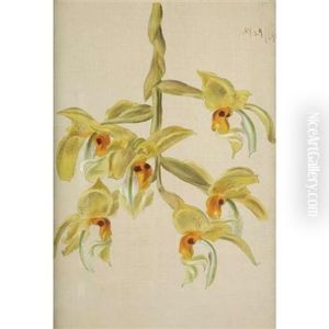 Branch Of Six Yellow Orchids by William Jacob Hays