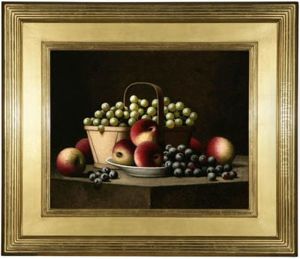 Still Life With Grapes And Apples by Barton S. Hays