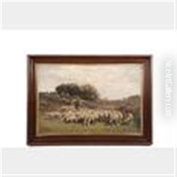 Hersman With Sheep - view 1