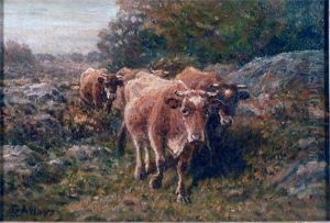 Jerseys In Pasture by George Arthur Hays