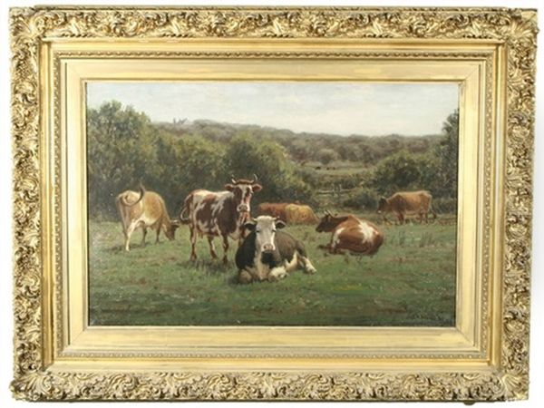 Cows In The Summer Field - view 1