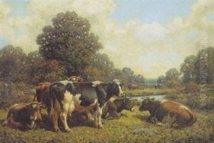 Cows Near A Stream Cows Near A Stream