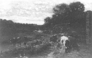 Cows At The River by George Arthur Hays