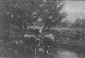 Cows By The River by George Arthur Hays