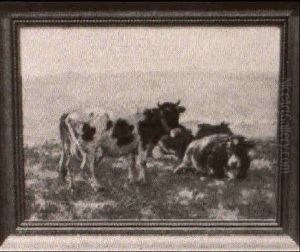 Cows In The Woods, Autumn by George Arthur Hays