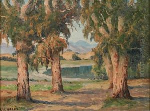 California Landscape With Lake by Lee Hays