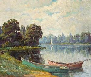 Rowboats On A Lakeshore
