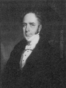 A Gentleman In Green Chair, In Dark Grey Coat, Black Waistcoat With Red Lining, White Shirt And Cravat A Gentleman In Green Chair, In Dark Grey Coat, Black Waistcoat With Red Lining, White Shirt And Cravat