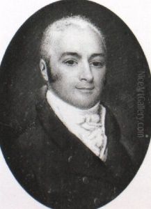 A Gentleman, In Blue Coat, White Waistcoat And Cravat by Charles Hayter