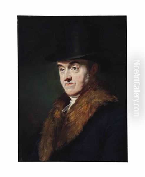 Portrait Of Samuel Rogers, Bust-length, In A Black Overcoat With A Fur Collar And A Top Hat - view 1