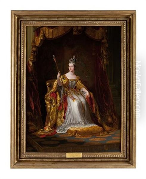 Portrait Of Queen Victoria In Coronation Robes - view 1