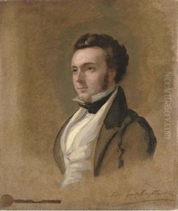 Portrait Study Of Sir Frederick Shaw (1799-1876), 3rd Bt., Small Bust-length, In A Dark Coat And Cream Waistcoat