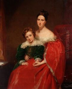 Portrait Of Robert Lawrence Pemberton Of Bainbridge House With His Mother