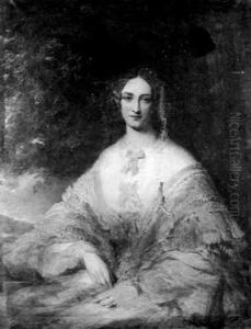 Portrait Of A Woman Wearing A Pink Dress