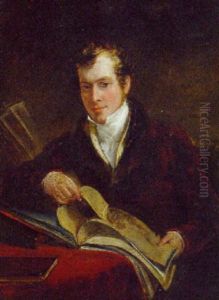 Portrait Of The Hon. Robert S. Jameson, Seated Small Three-quarter-length, In A Red Jacket With Fur Collar And White Shirt, Holding A Book